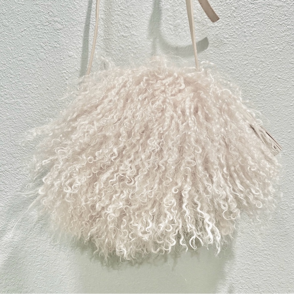 Authentic UGG MONGOLIAN POM POM cross body bag (“Clueless”- style)